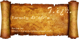 Tarsoly Ádám névjegykártya