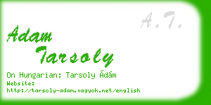 adam tarsoly business card